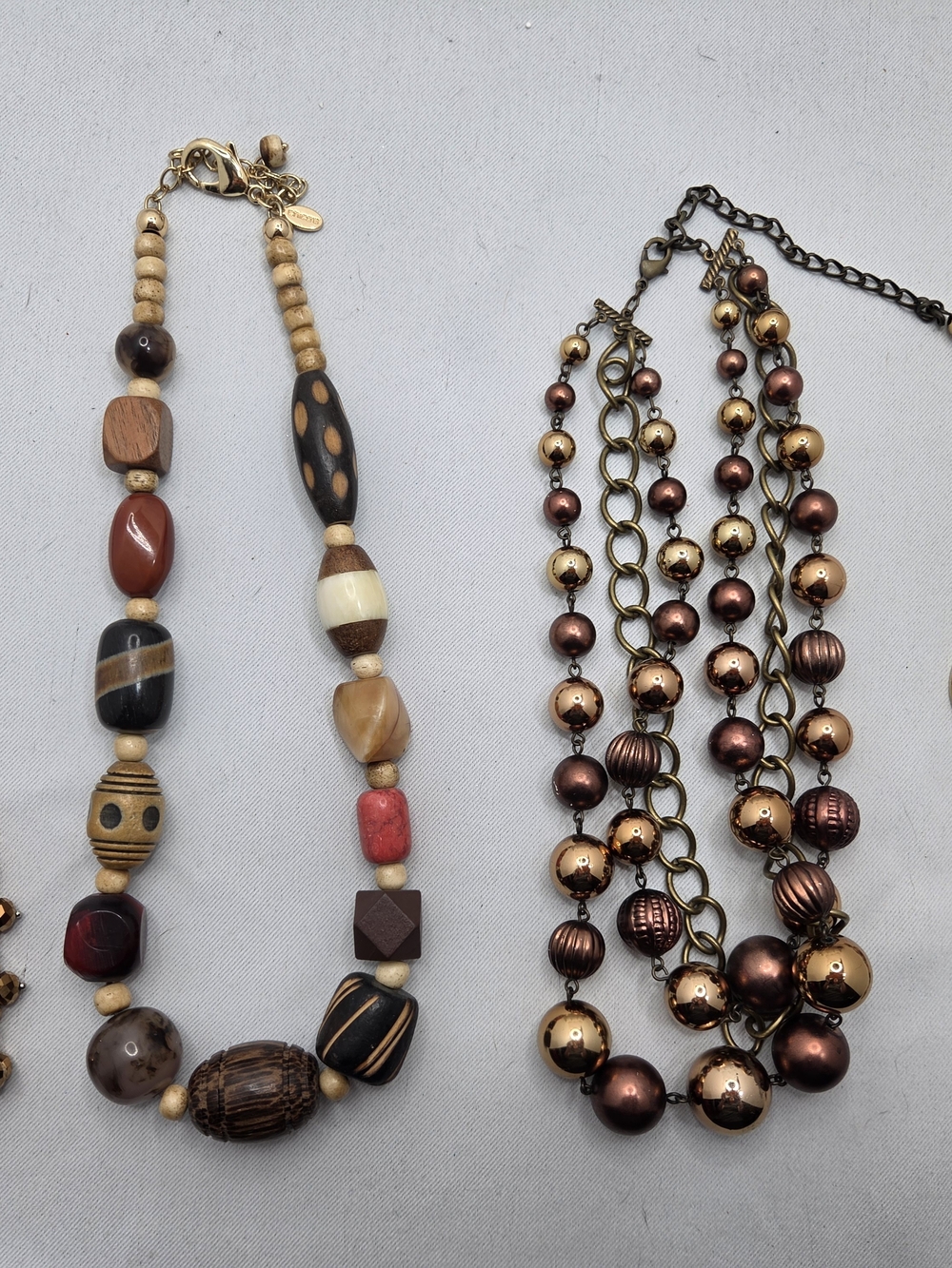 HUGE 34-Pc Vintage Jewelry Lot LUCKY, CHICOS, CLOISONNÉ Estate Necklace Bracelet - Picture 9 of 15